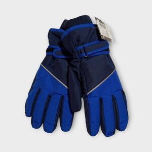 Boys Black Tidal Blue Thermolite Insulated Winter Snow Warm Ski Gloves L/XL NEW